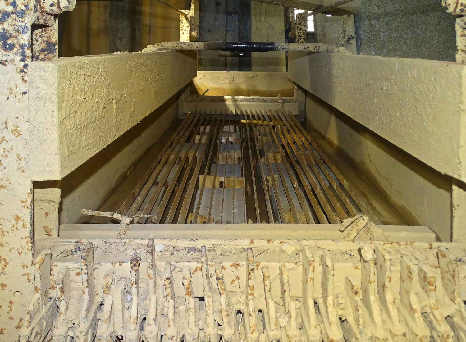 Floor slab under load testing to evaluate structural capacity